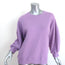 AGOLDE 3/4 Sleeve Sweatshirt Thora Lavender Cotton Size Large Crewneck Pullover