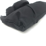Prada Raso Rosette Clutch Black Satin