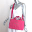 Prada Canapa Logo Tote Pink Canvas Small Shoulder Bag