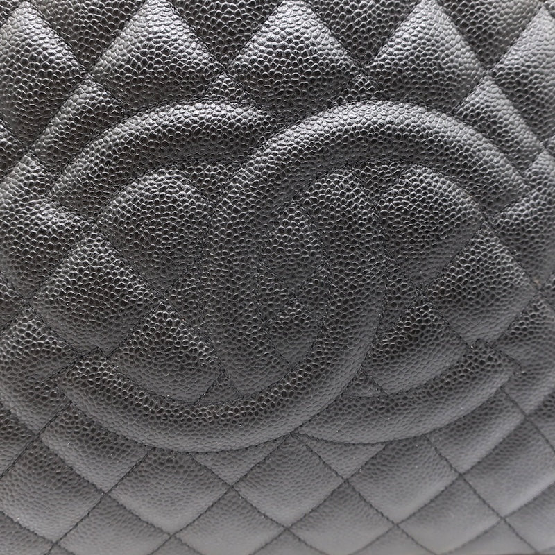 Chanel 2010 Grand Shopping GST Tote Black Caviar Quilted Leather NEW