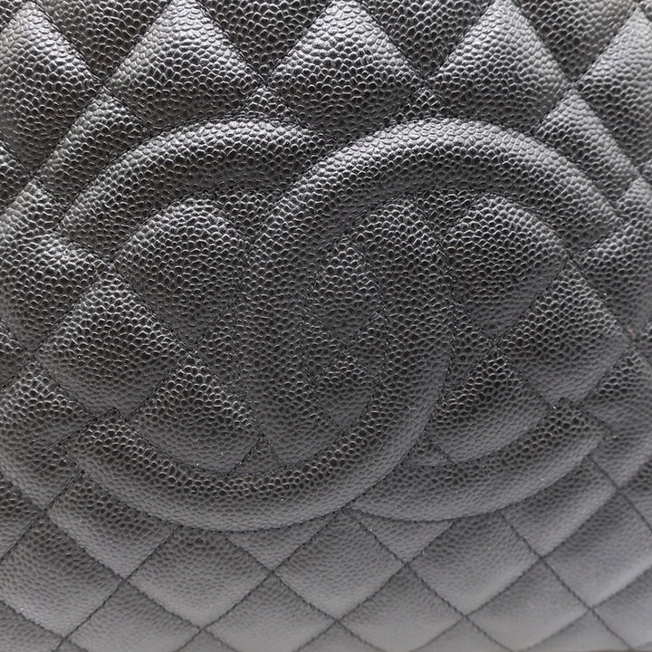 Chanel 2010 Grand Shopping GST Tote Black Caviar Quilted Leather NEW