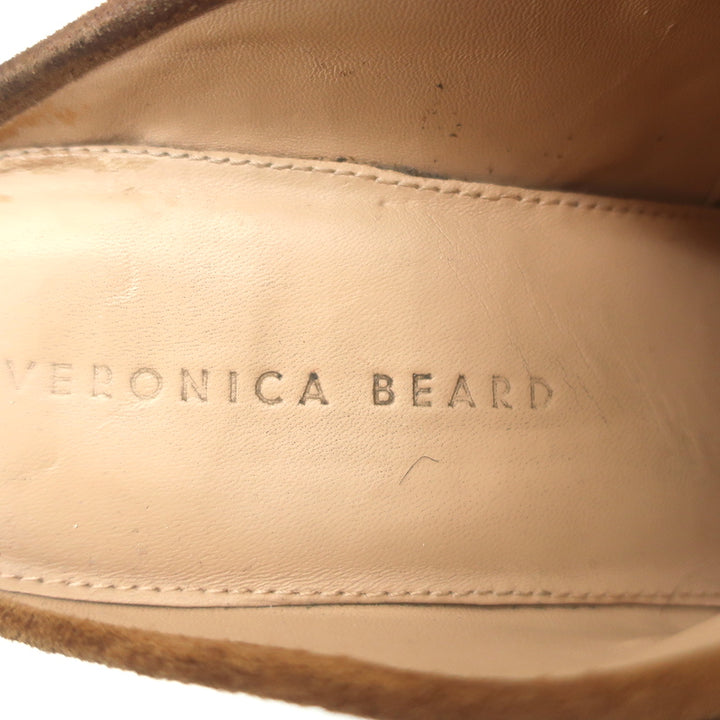 Veronica Beard Dacey Platform Clogs Brown Suede Size 10 Heeled Mules