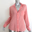 Frank & Eileen Barry Button-Up Shirt Pink Cotton Size Medium Long Sleeve Top