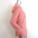 Frank & Eileen Barry Button-Up Shirt Pink Cotton Size Medium Long Sleeve Top
