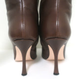 Christian Lacroix Knee High Pointed Toe Boots Dark Brown Leather Size 37.5