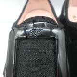 Roger Vivier Viv Desert Buckled Sneakers Black Patent Leather Size 38