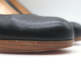 Christian Louboutin New Simple Wood-Platform Pumps Black Leather Size 37.5