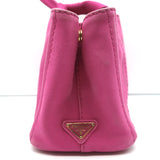 Prada Canapa Logo Tote Pink Canvas Small Shoulder Bag