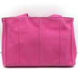 Prada Canapa Logo Tote Pink Canvas Small Shoulder Bag
