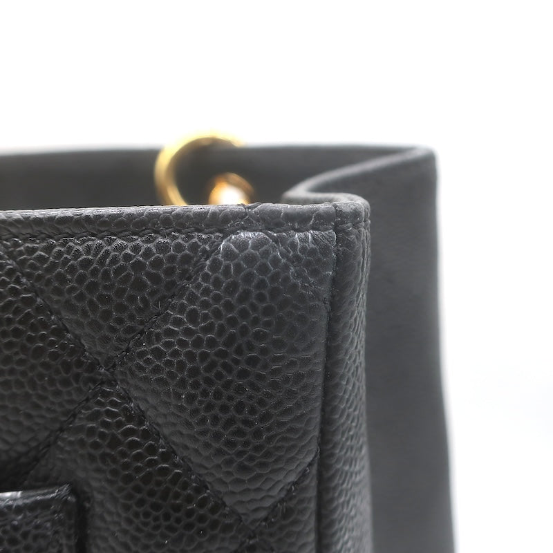 Chanel 2010 Grand Shopping GST Tote Black Caviar Quilted Leather NEW