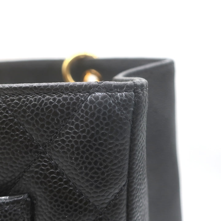 Chanel 2010 Grand Shopping GST Tote Black Caviar Quilted Leather NEW