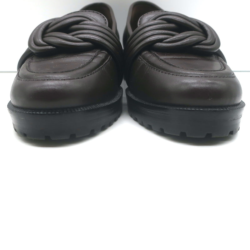 Alexandre Birman Vicky Loafers Dark Brown Leather Size 38.5