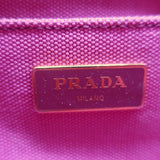 Prada Canapa Logo Tote Pink Canvas Small Shoulder Bag