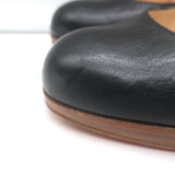 Christian Louboutin New Simple Wood-Platform Pumps Black Leather Size 37.5