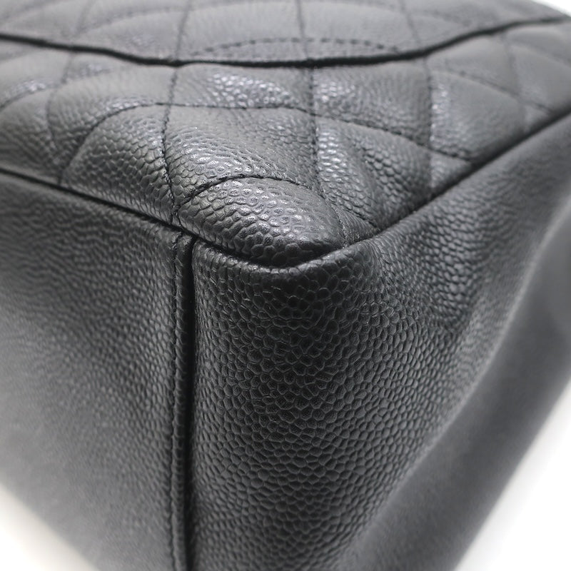 Chanel 2010 Grand Shopping GST Tote Black Caviar Quilted Leather NEW