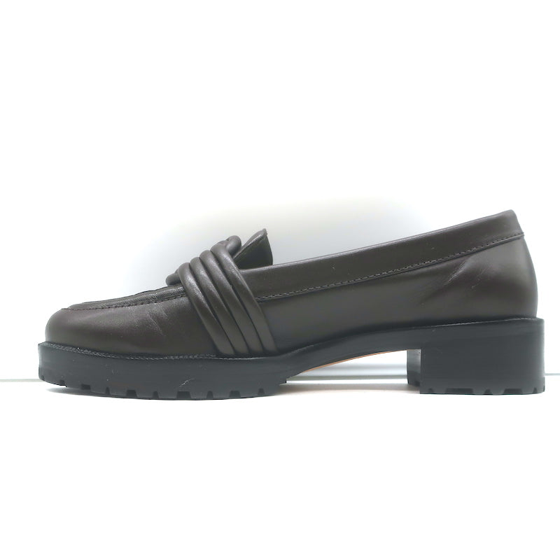 Alexandre Birman Vicky Loafers Dark Brown Leather Size 38.5
