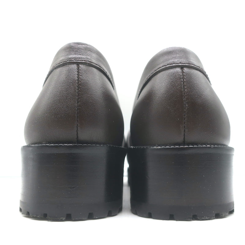 Alexandre Birman Vicky Loafers Dark Brown Leather Size 38.5