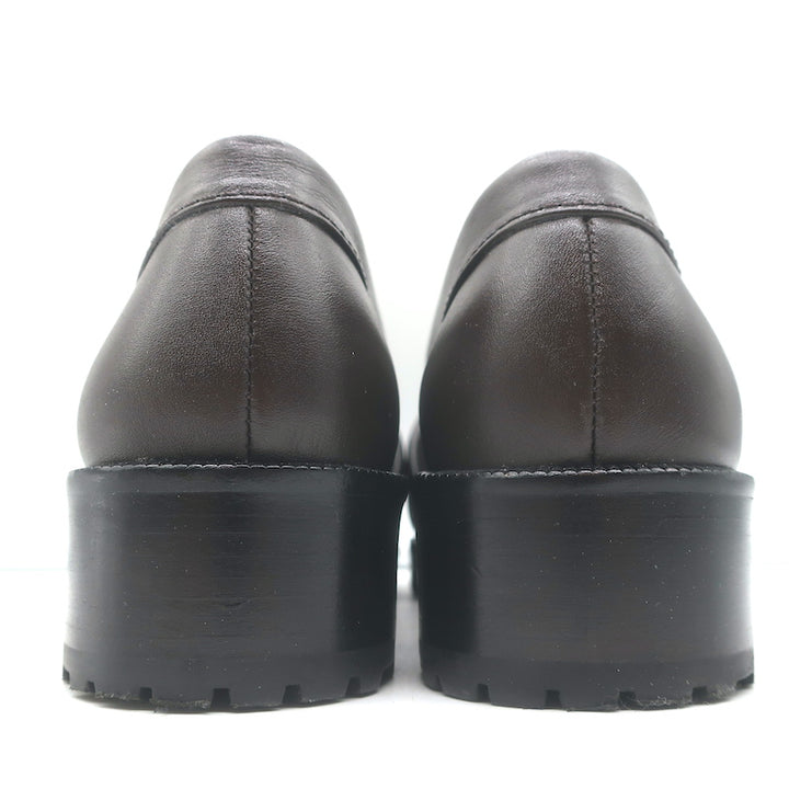 Alexandre Birman Vicky Loafers Dark Brown Leather Size 38.5