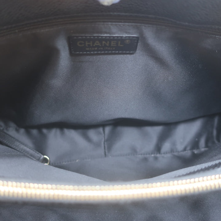 Chanel 2010 Grand Shopping GST Tote Black Caviar Quilted Leather NEW