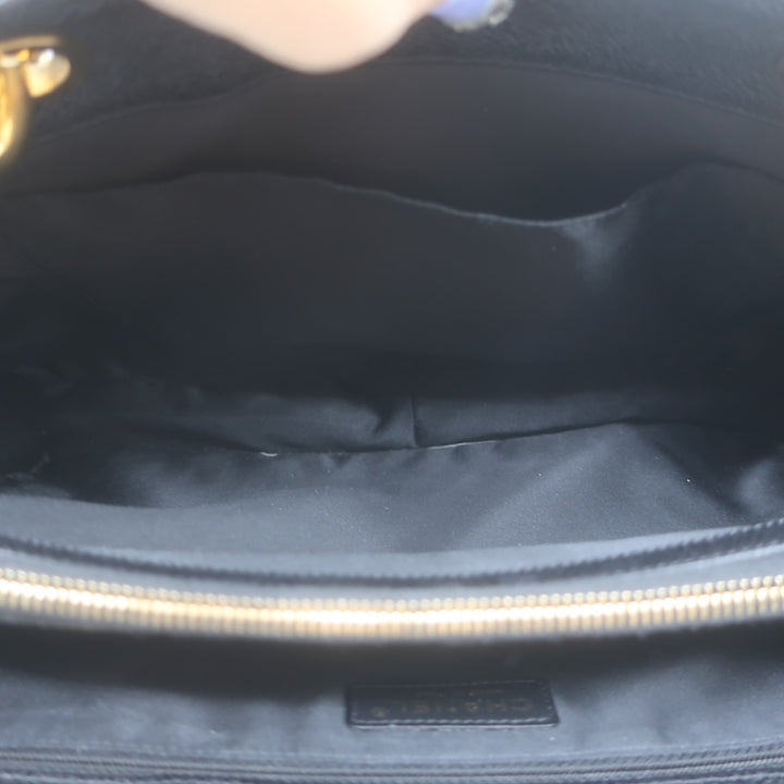 Chanel 2010 Grand Shopping GST Tote Black Caviar Quilted Leather NEW