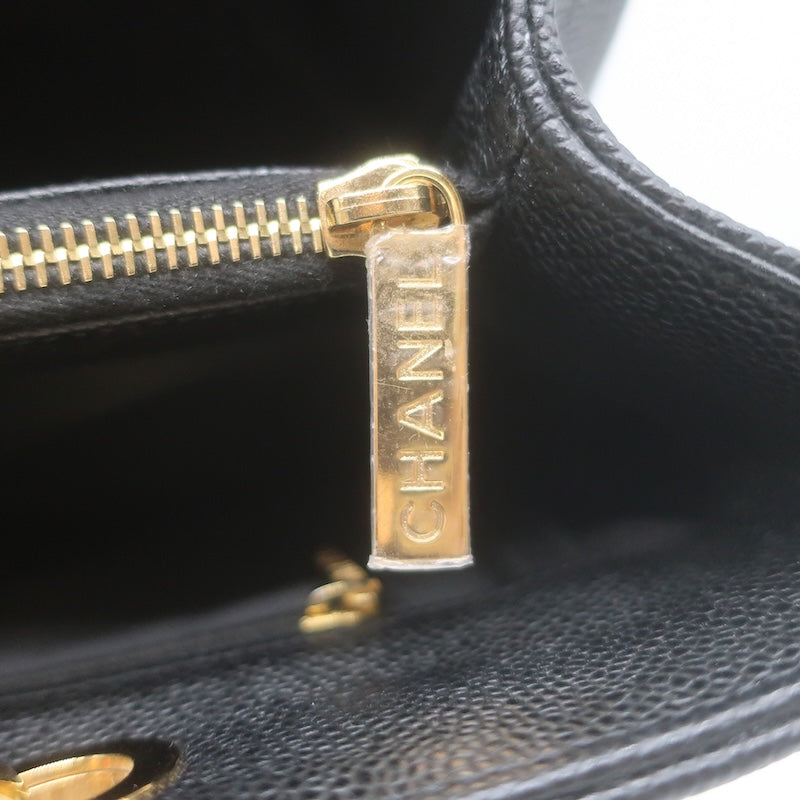 Chanel 2010 Grand Shopping GST Tote Black Caviar Quilted Leather NEW