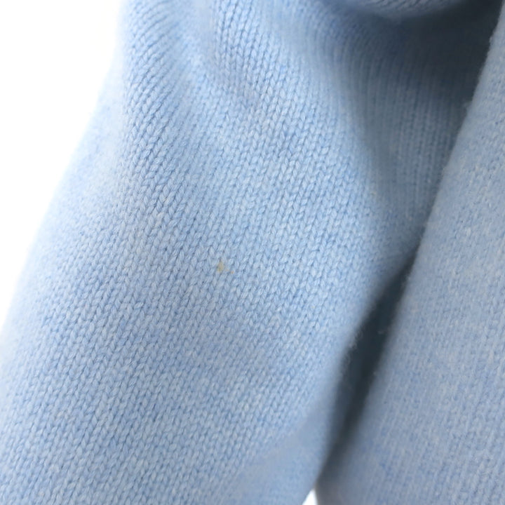 Mandkhai Cashmere Oversized Turtleneck Sweater Baby Blue Size Large