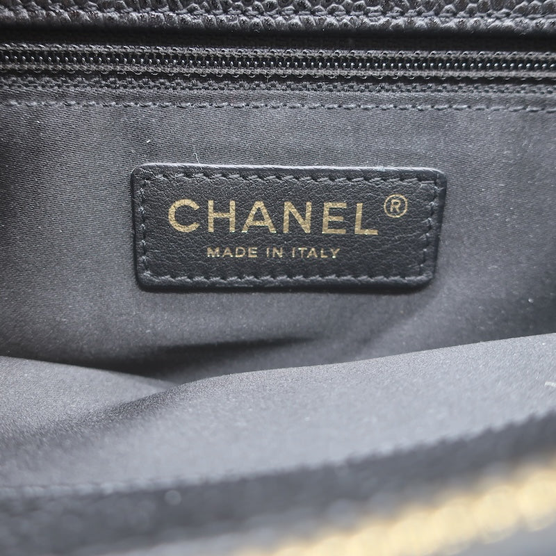 Chanel 2010 Grand Shopping GST Tote Black Caviar Quilted Leather NEW