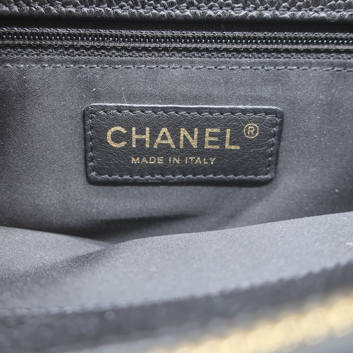 Chanel 2010 Grand Shopping GST Tote Black Caviar Quilted Leather NEW