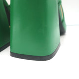 Gucci Horsebit Slingback Pumps Green Leather Size 41