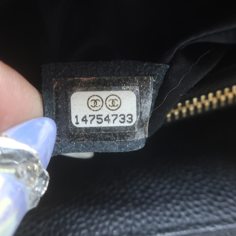 Chanel 2010 Grand Shopping GST Tote Black Caviar Quilted Leather NEW
