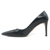 Prada Patent Saffiano Leather Pointed Toe Pumps Black Size 37