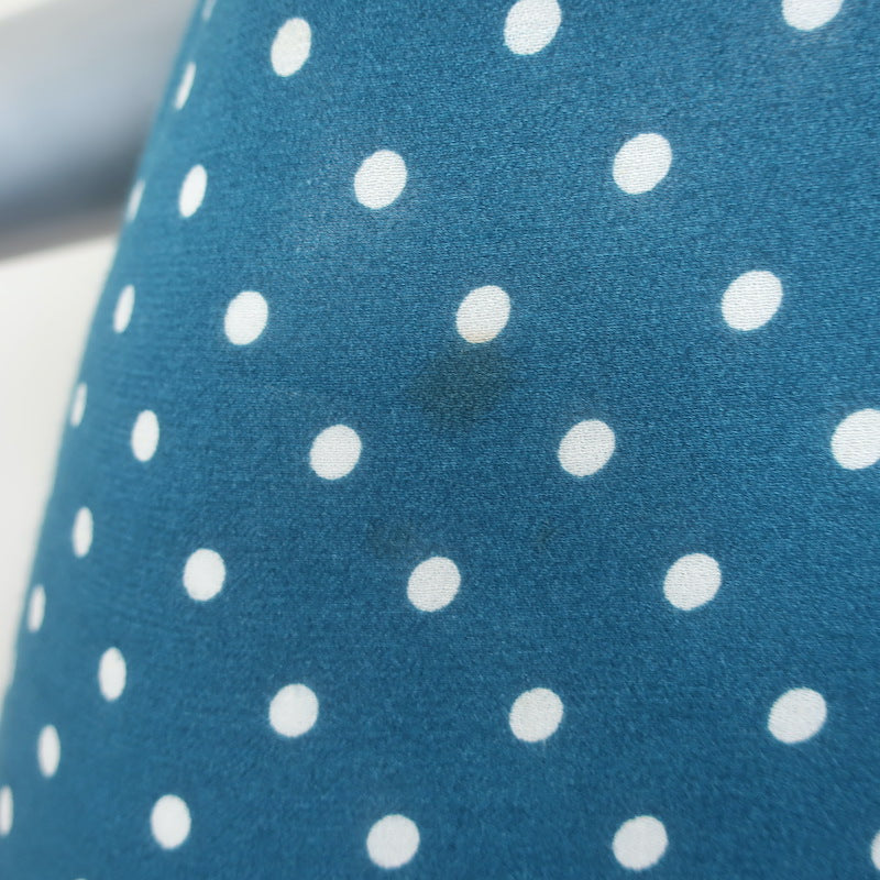 Zimmermann Flutter Sleeve Belted Polka Dot Dress Teal Crepe Size 0