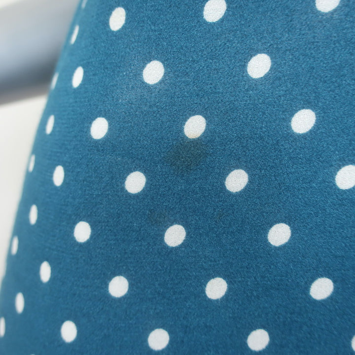 Zimmermann Flutter Sleeve Belted Polka Dot Dress Teal Crepe Size 0