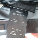 Anne Fontaine Flower Clutch Cherie Black Leather Small Chain Strap Bag