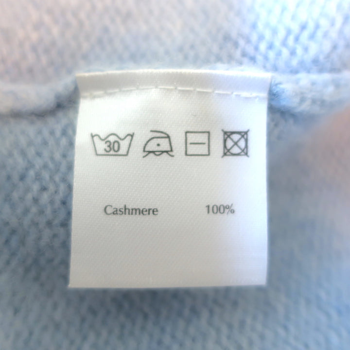Mandkhai Cashmere Oversized Turtleneck Sweater Baby Blue Size Large