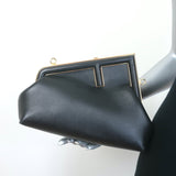 Fendi First Small Crossbody Bag Black Leather Clutch