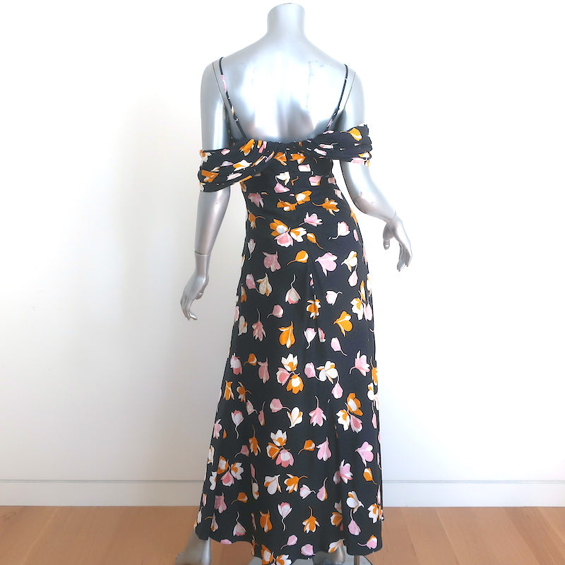 self portrait off shoulder floral printed dress Self-Portrait Floral Print Off the Shoulder Dress in Red Size 2