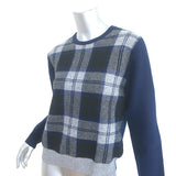 Jumper 1234 Tartan Plaid Sweater Navy/Gray Wool-Cashmere Size 2