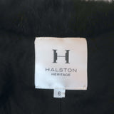 Halston Heritage Faux Fur Coat Black Size 6