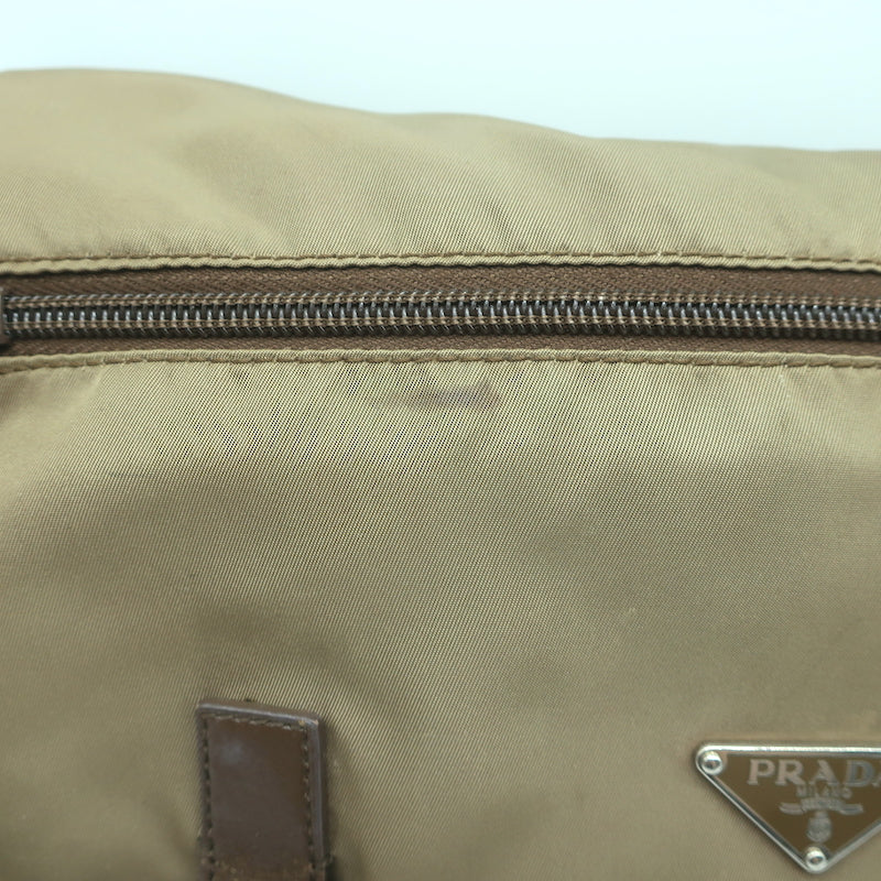 Prada Nylon Vela Messenger Bag Army Green