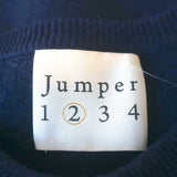 Jumper 1234 Tartan Plaid Sweater Navy/Gray Wool-Cashmere Size 2