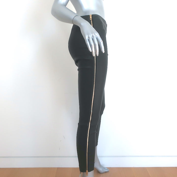 Rag &amp; Bone Chatel Side-Zip Leather Leggings Black Size 2