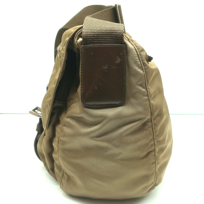 Prada Nylon Vela Messenger Bag Army Green