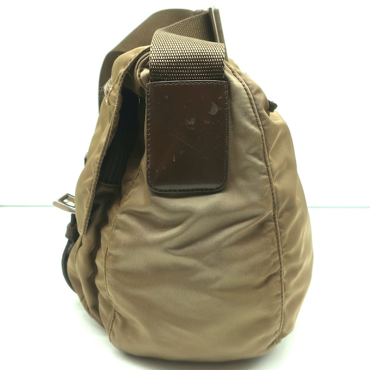 Prada Nylon Vela Messenger Bag Army Green