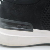 Chanel 22P CC Low Top Sneakers Black Mesh & Suede Size 37