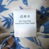 We Are Leone Contrast Maxi Dress Blue/Orange Printed Silk Size Extra Small/Small