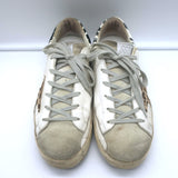 Golden Goose Superstar Zebra & Leopard Print Sneakers White Leather Size 39