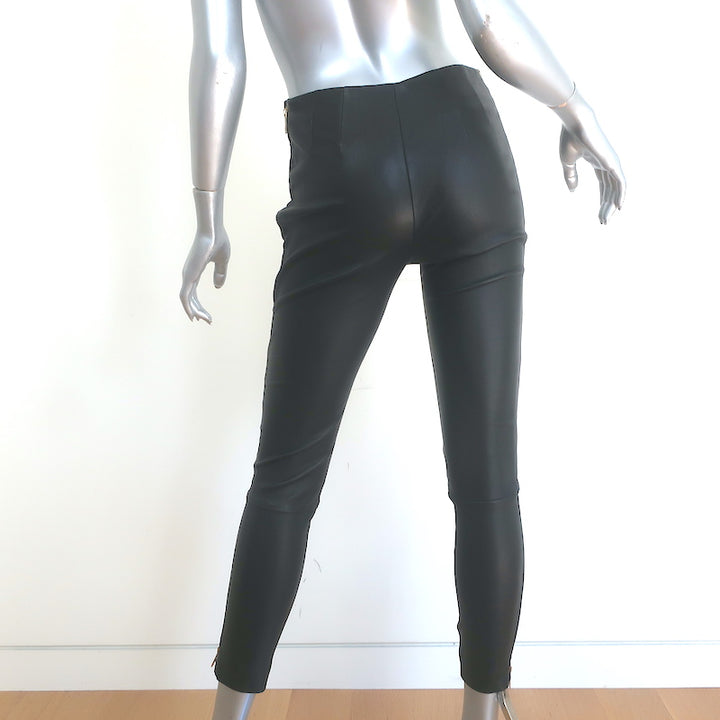 Rag &amp; Bone Chatel Side-Zip Leather Leggings Black Size 2