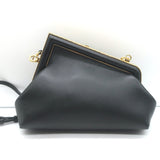 Fendi First Small Crossbody Bag Black Leather Clutch