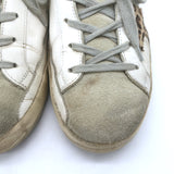 Golden Goose Superstar Zebra & Leopard Print Sneakers White Leather Size 39